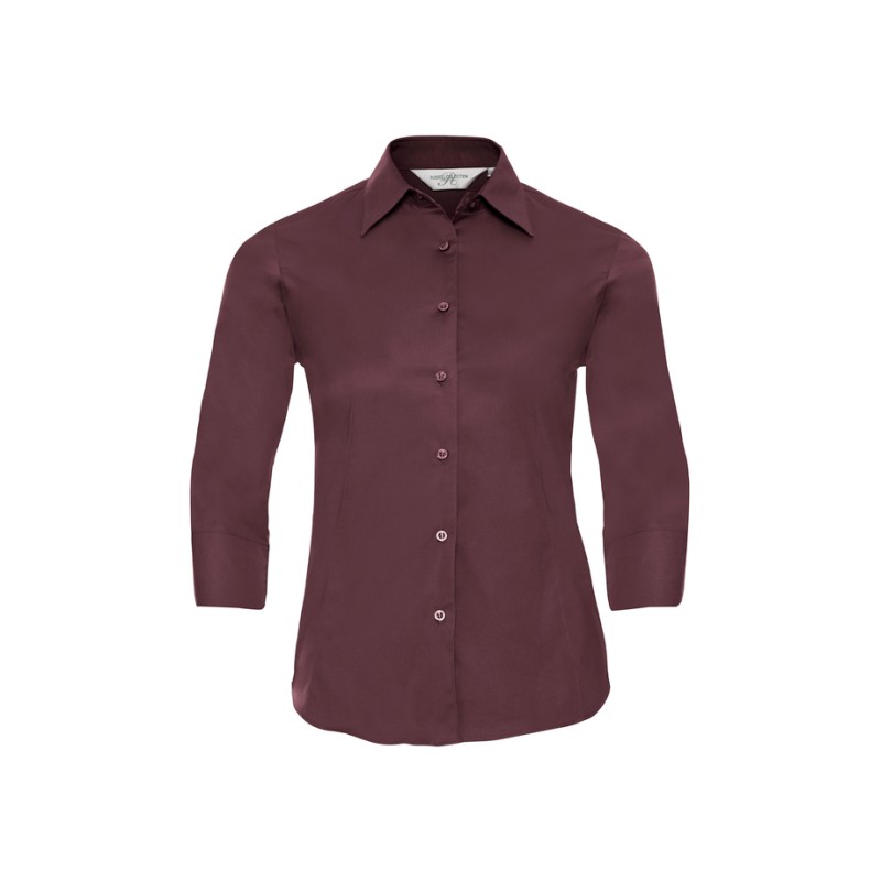 Ladies 3/4 Sleeve Easy Care Fitted Shirt