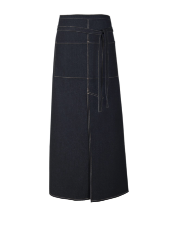 Denim French Apron With Split
