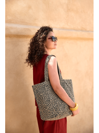Leopard Print Canvas Shopper