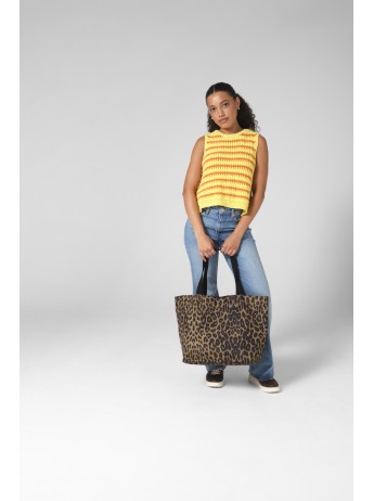 Leopard Print Carryall Tote...