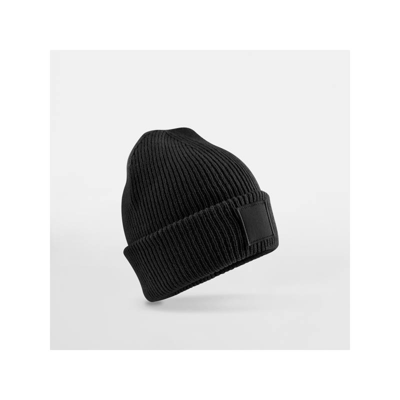 Kids Deep Cuffed Tonal Patch Beanie