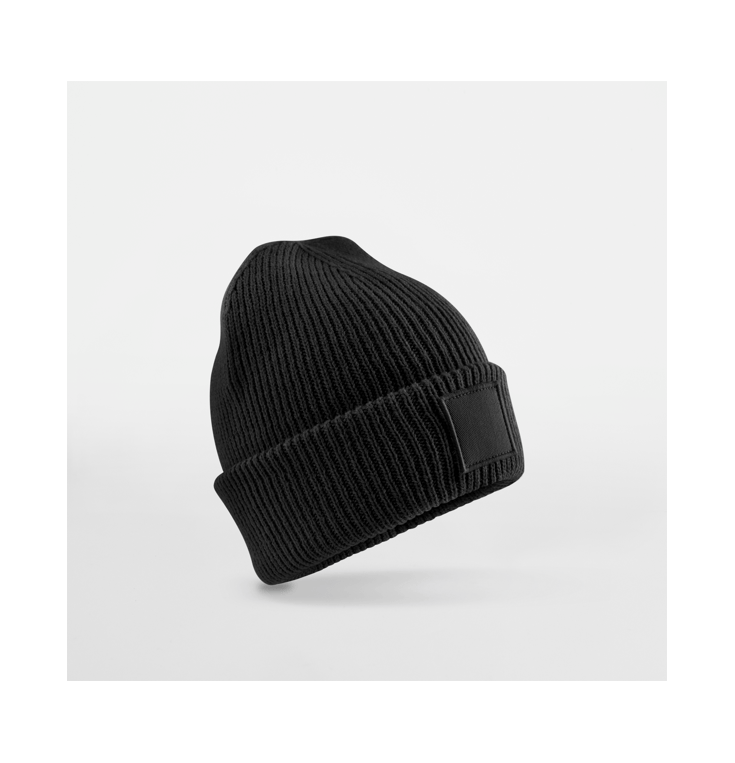 Kids Deep Cuffed Tonal Patch Beanie