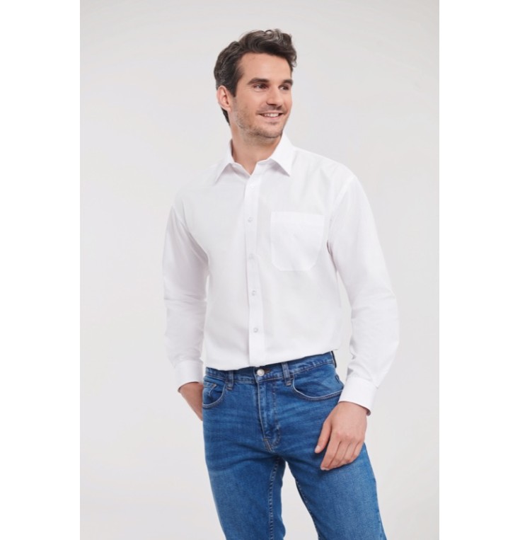 Men’s Long Sleeve Poly-cotton EasyCare Poplin Shirt