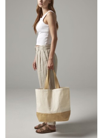Jute Base Canvas Tote