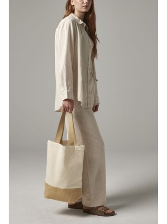 Jute Base Canvas Shopper