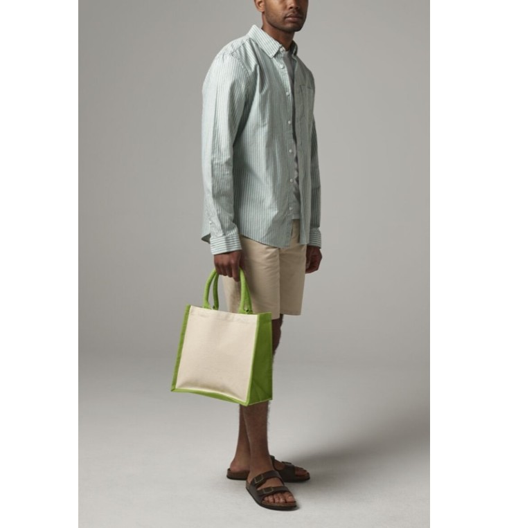 Printers' Jute Midi Tote