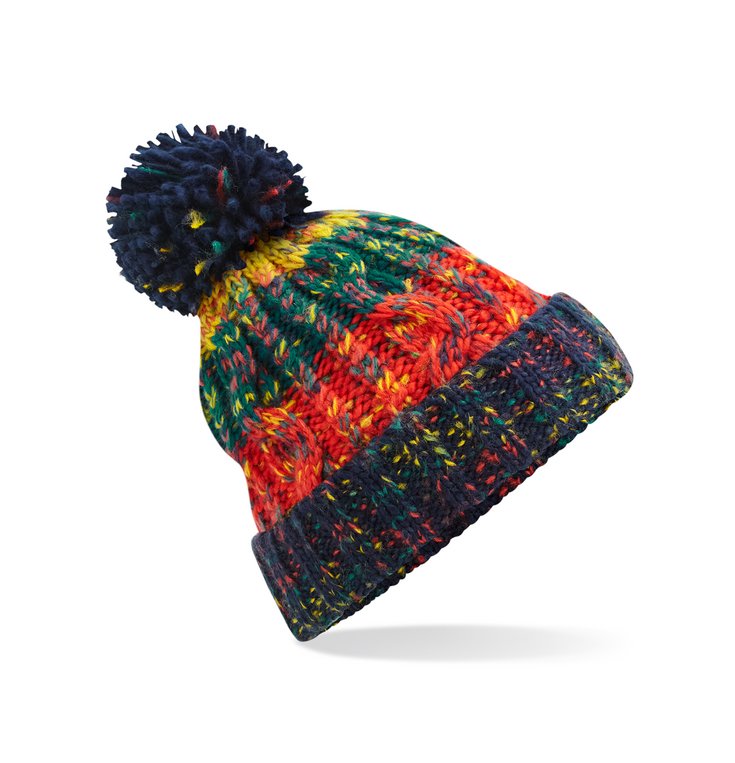 Corkscrew Pom Pom Beanie