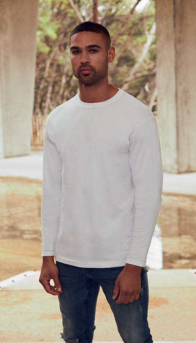 T-shirt manches longues col rond coton épais 185 grs-m2 Comfort-t